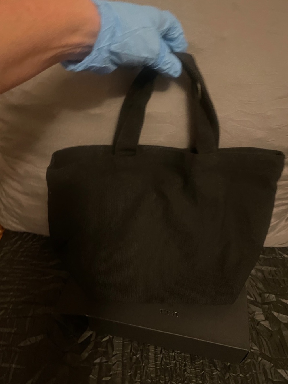 Prada Black Canvas Messenger Tote - Picture 16 of 17